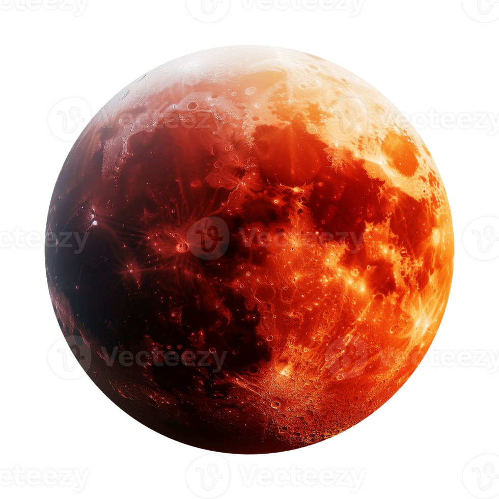 Lunar Eclipse Isolated on Transparent Background png