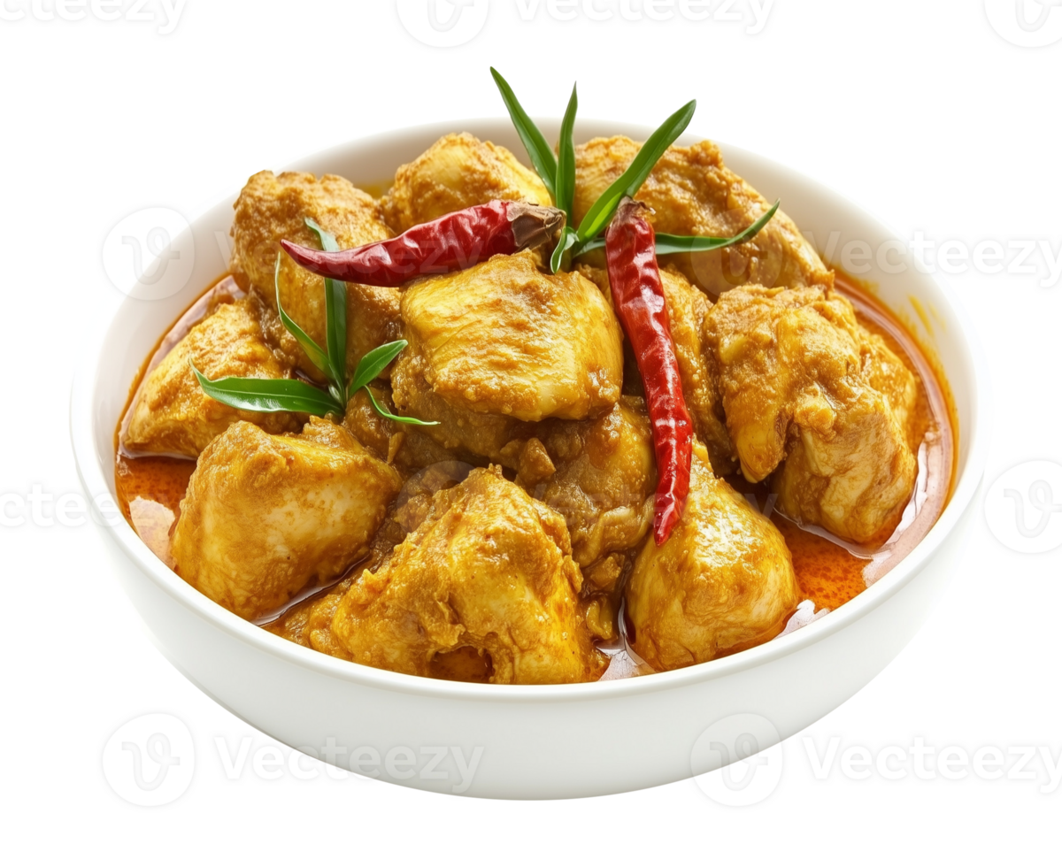 Spicy Chicken Curry Isolated on Transparent Background png