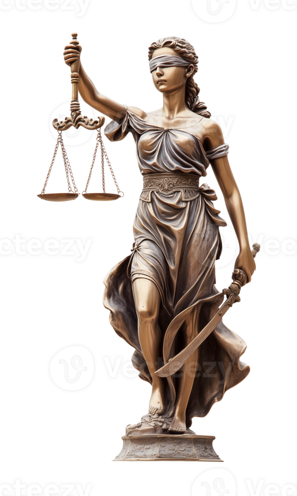 Lady of Justice Isolated on Transparent Background png