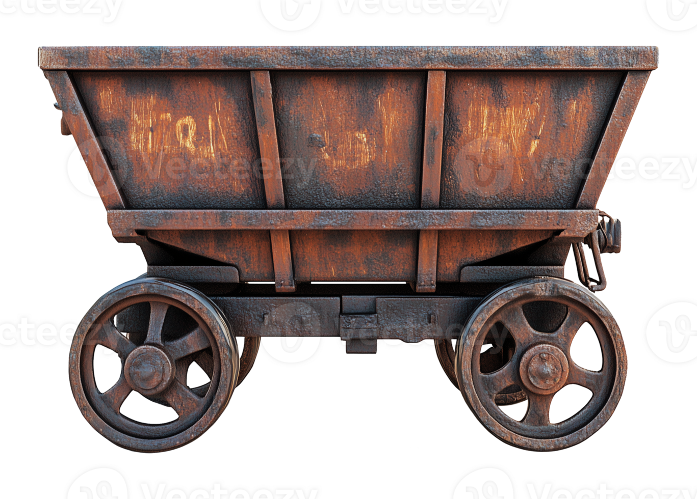 Mine Cart Side View Isolated on Transparent Background png