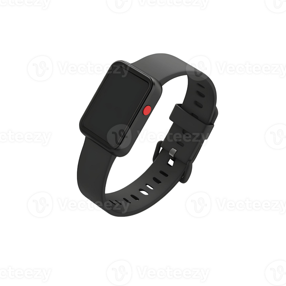 A fitness tracker device isolated on a transparent background png