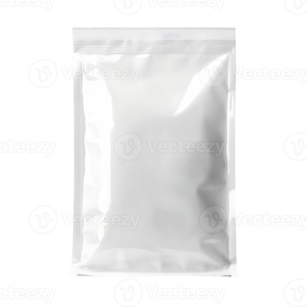 A white plastic bag with a clear plastic top isolated on transparent background png