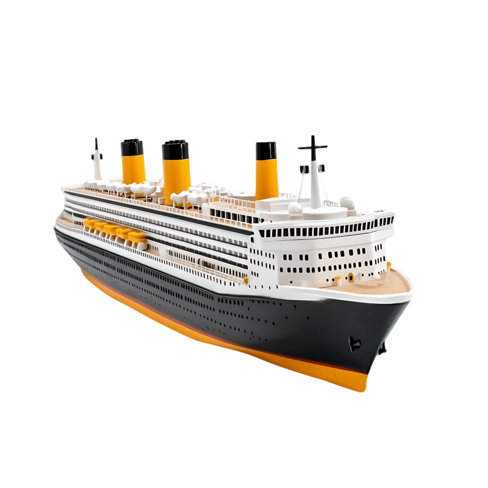 A large ship with a yellow stripe on the side png