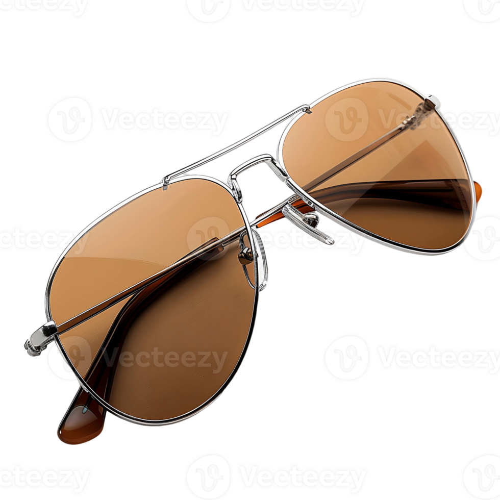 A pair of sunglasses with a brown tint png