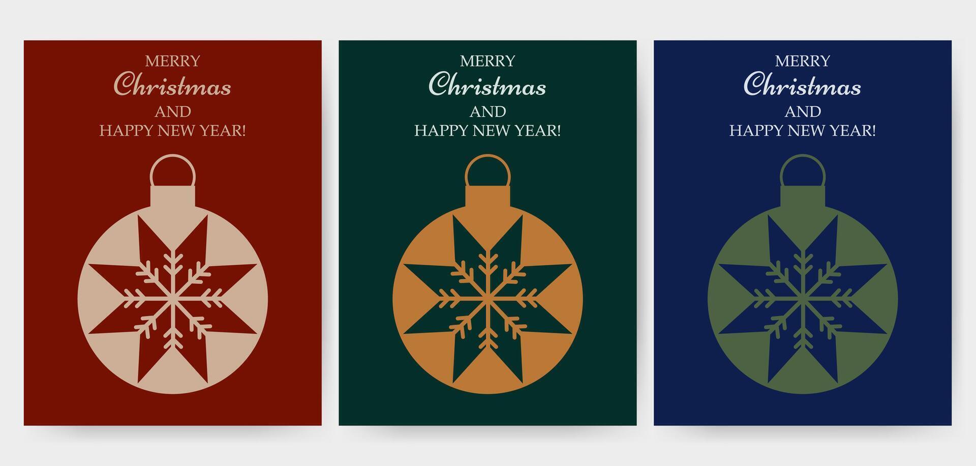 Set of Merry Christmas background, banner and cover vector