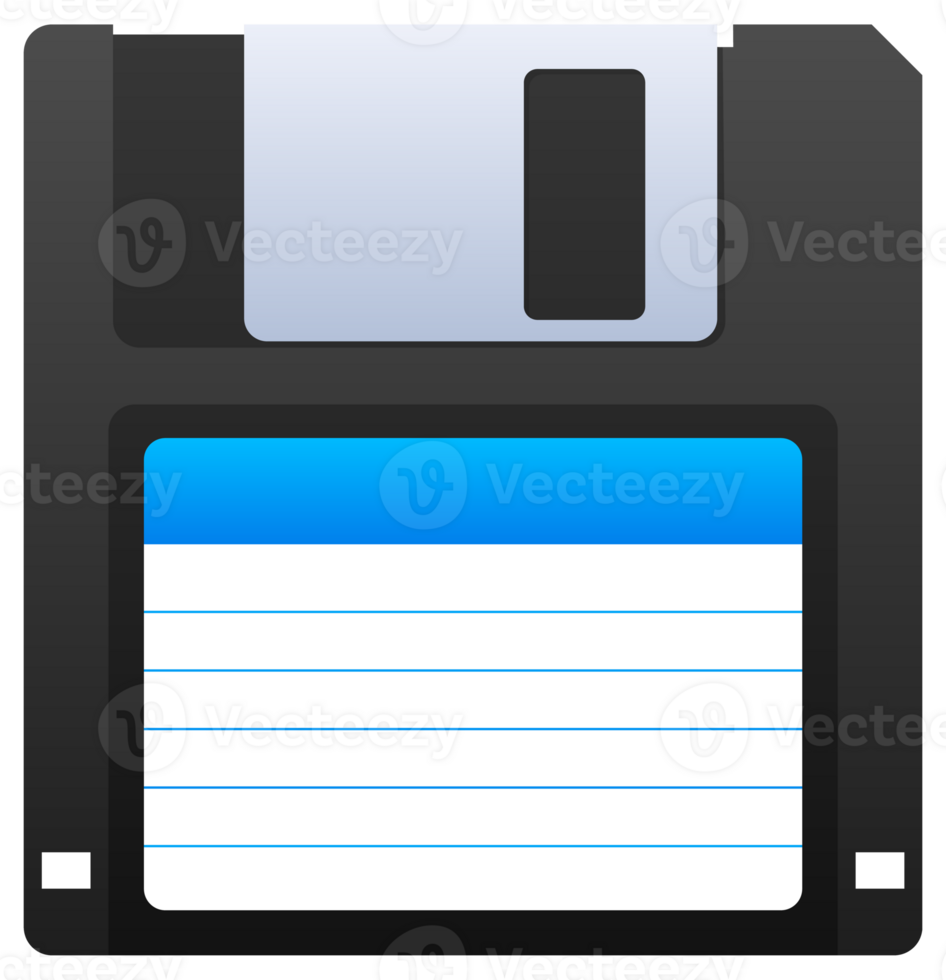 3.5 inch floppy disk representing data storage and backup png