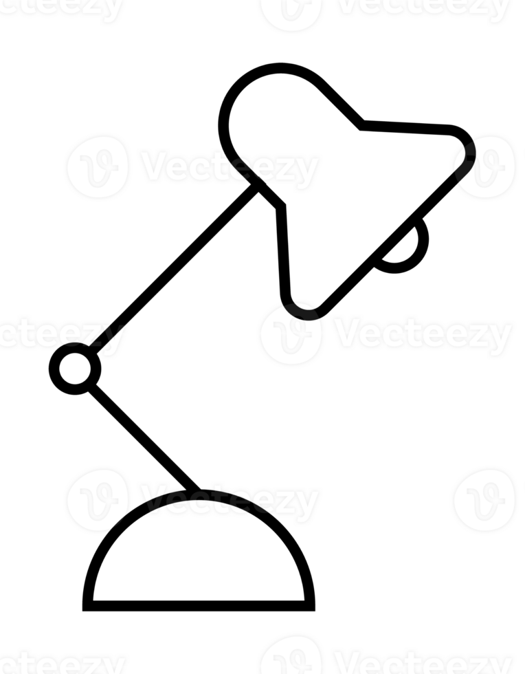 Desk lamp icon providing adjustable illumination for workspace png