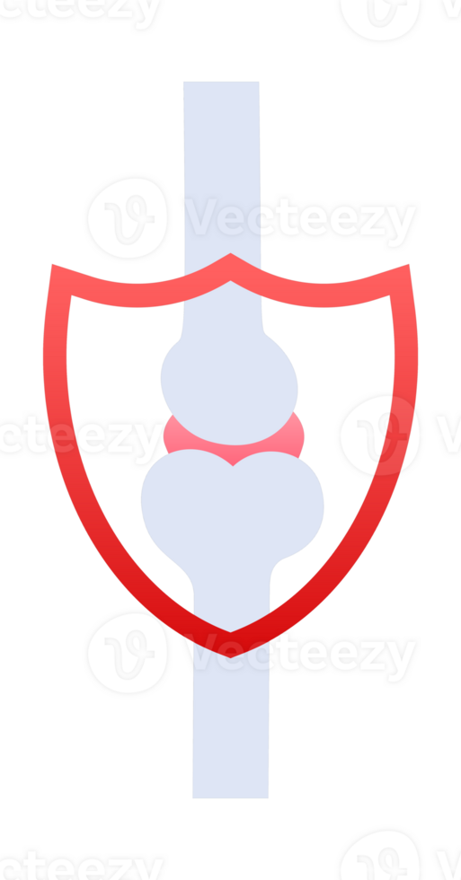 Bone protection shield safeguarding joints and skeletal health png