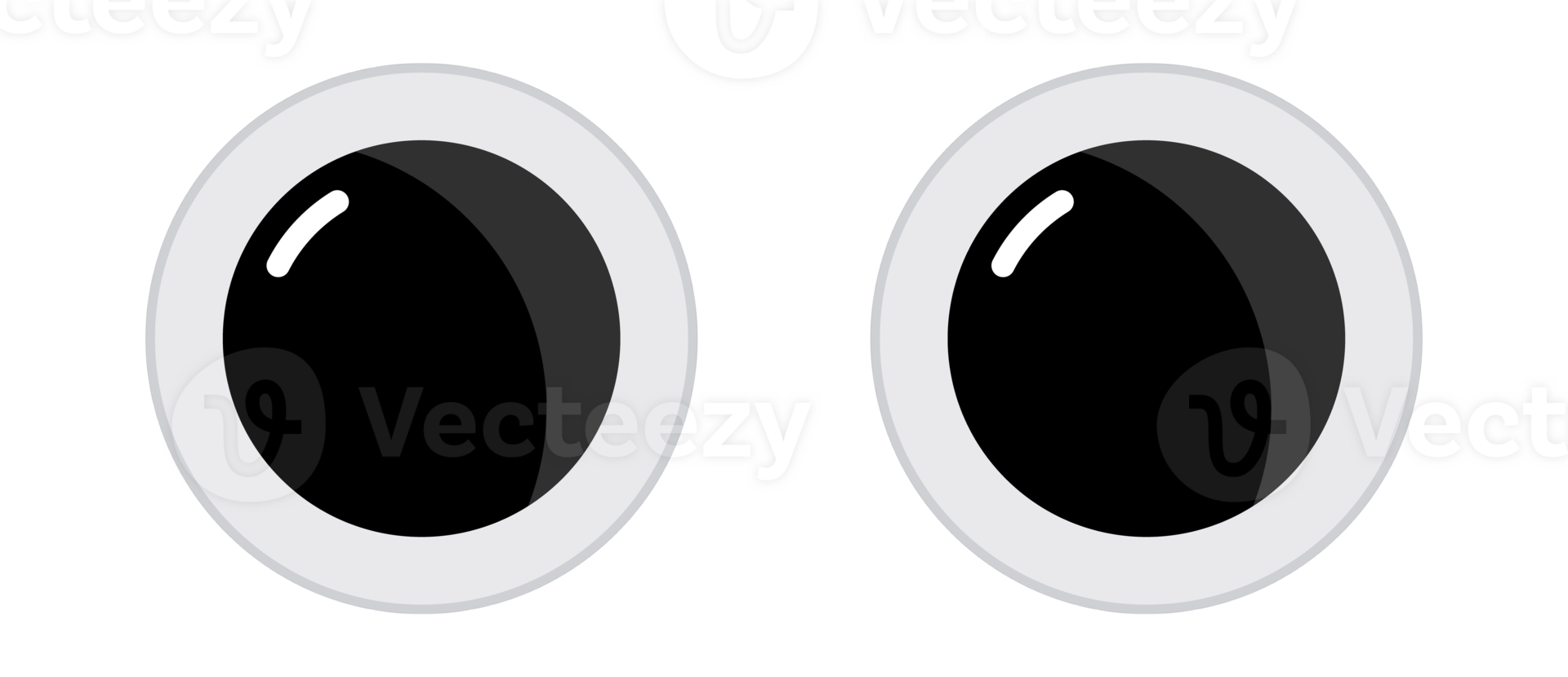 Two big googly eyes staring, observing, watching curiously png