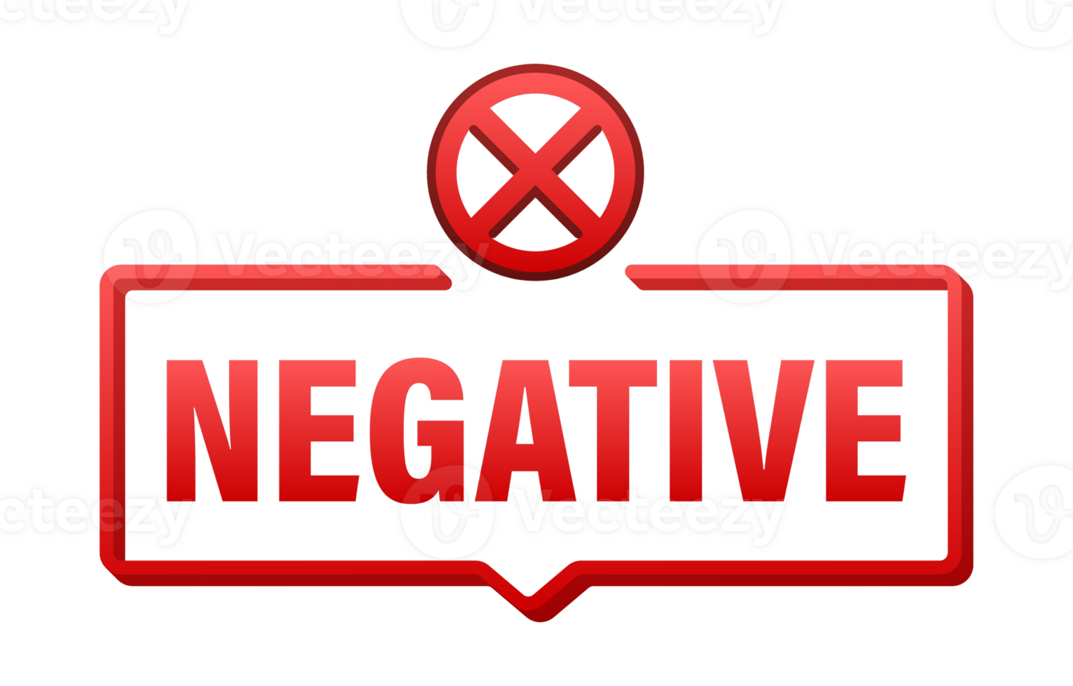 Negative sign shows rejection and disapproval expressing pessimism png