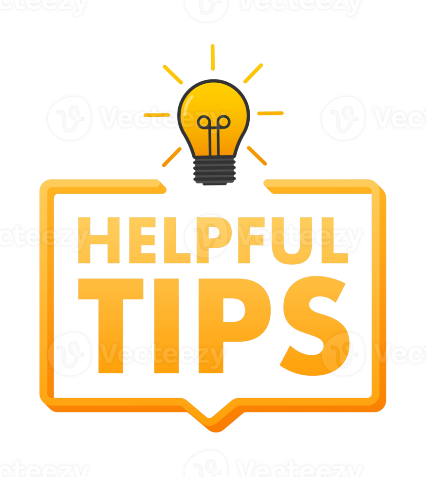 Helpful tips light bulb shining new idea advice solution support png
