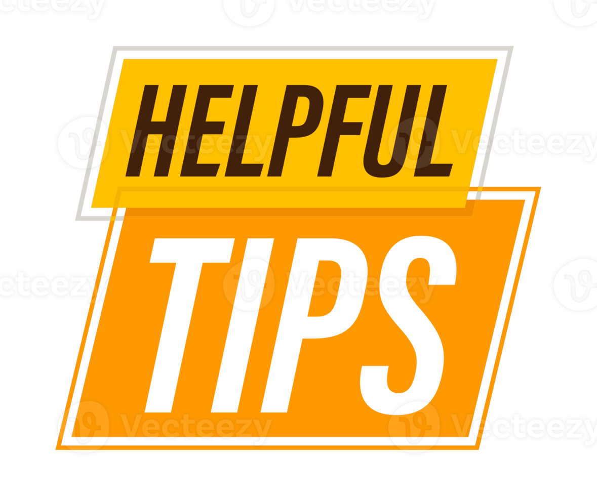 Helpful tips banner providing useful information and advice png