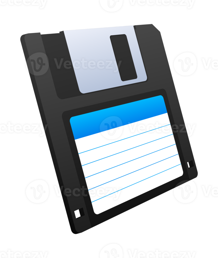3.5 inch floppy disk, storing digital information on magnetic media png