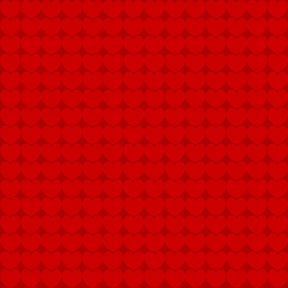 A seamless red heart-shaped pattern with a grid-like geometric design, resembling textured fabric or wallpaper. Valentine day concept. vector