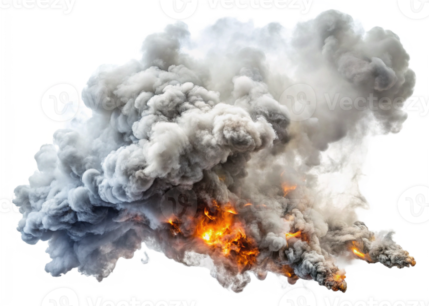Abstract white smoke on transparant background for design png
