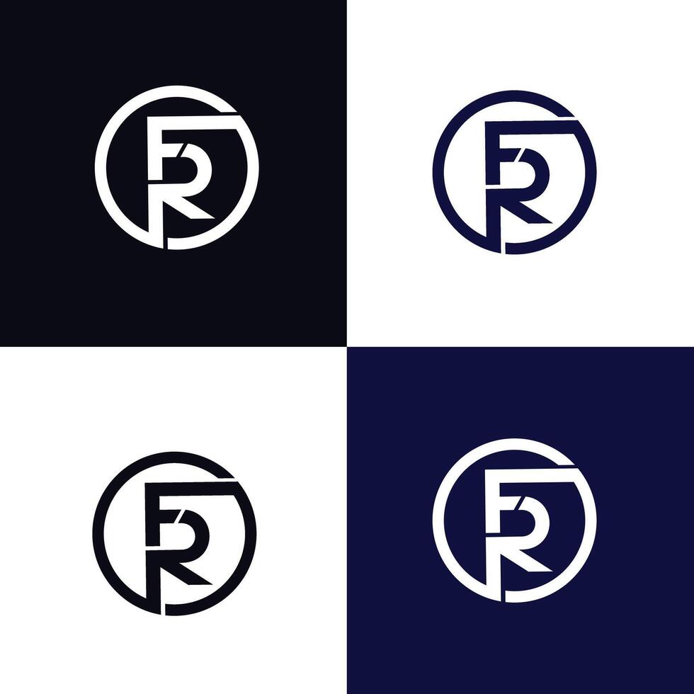FR unique logo vector