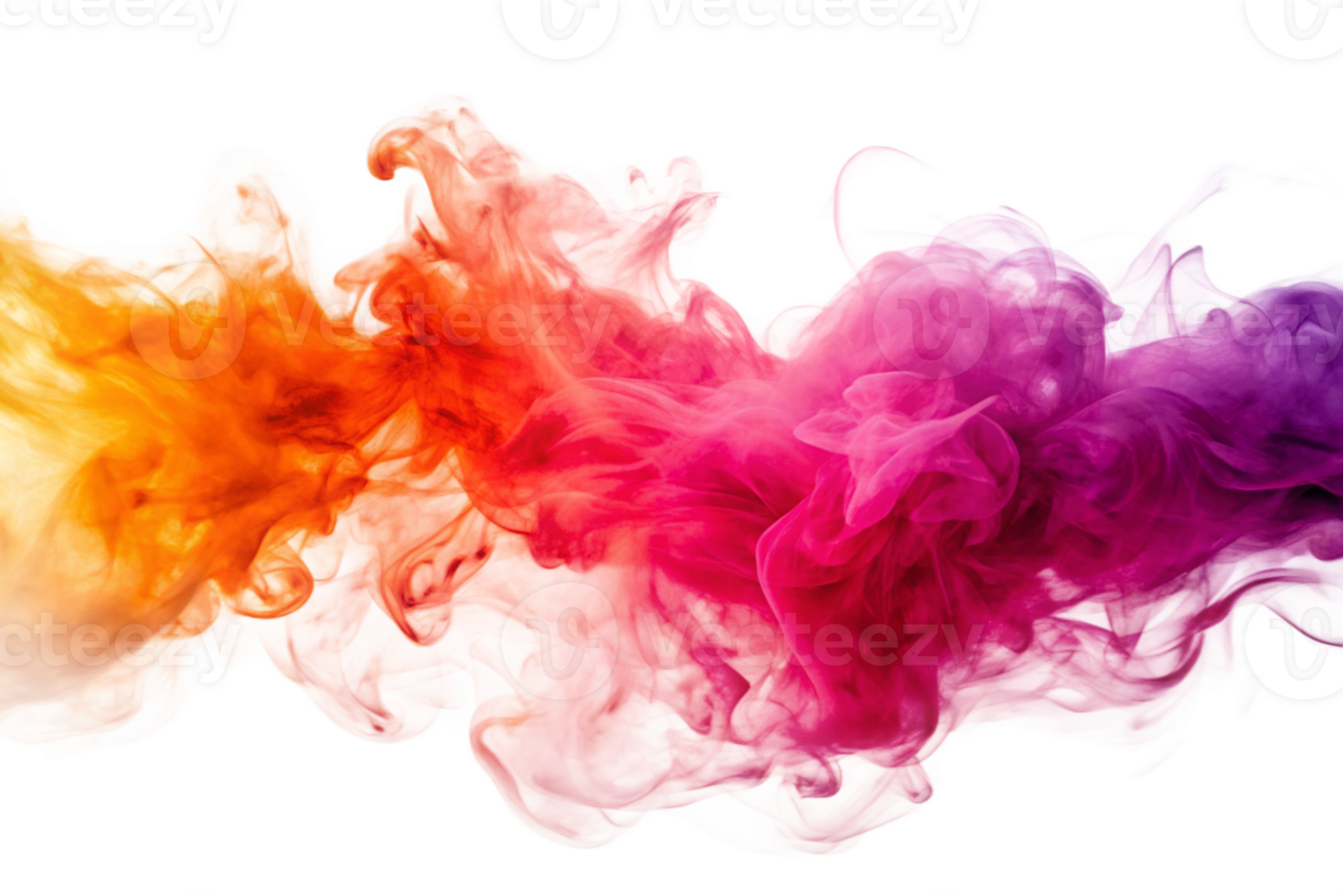 Abstract orange pink and purple smoke on transparant background for design png