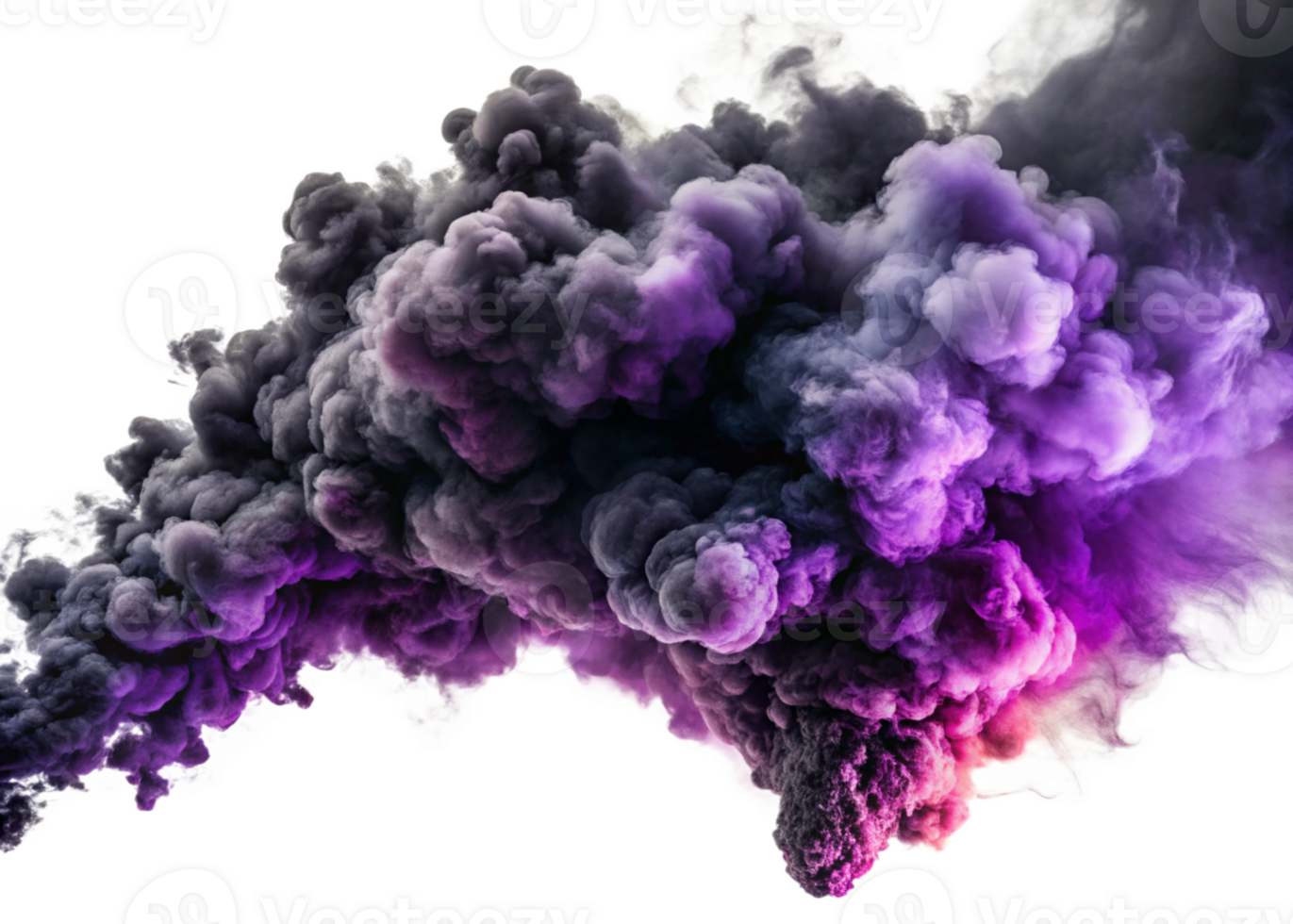 Abstract black and purple smoke on transparant background for design png