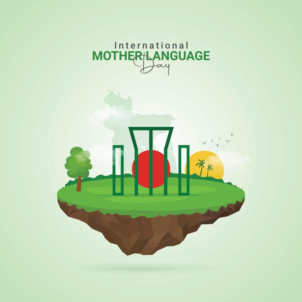 21st February international mother language day social media post design vector