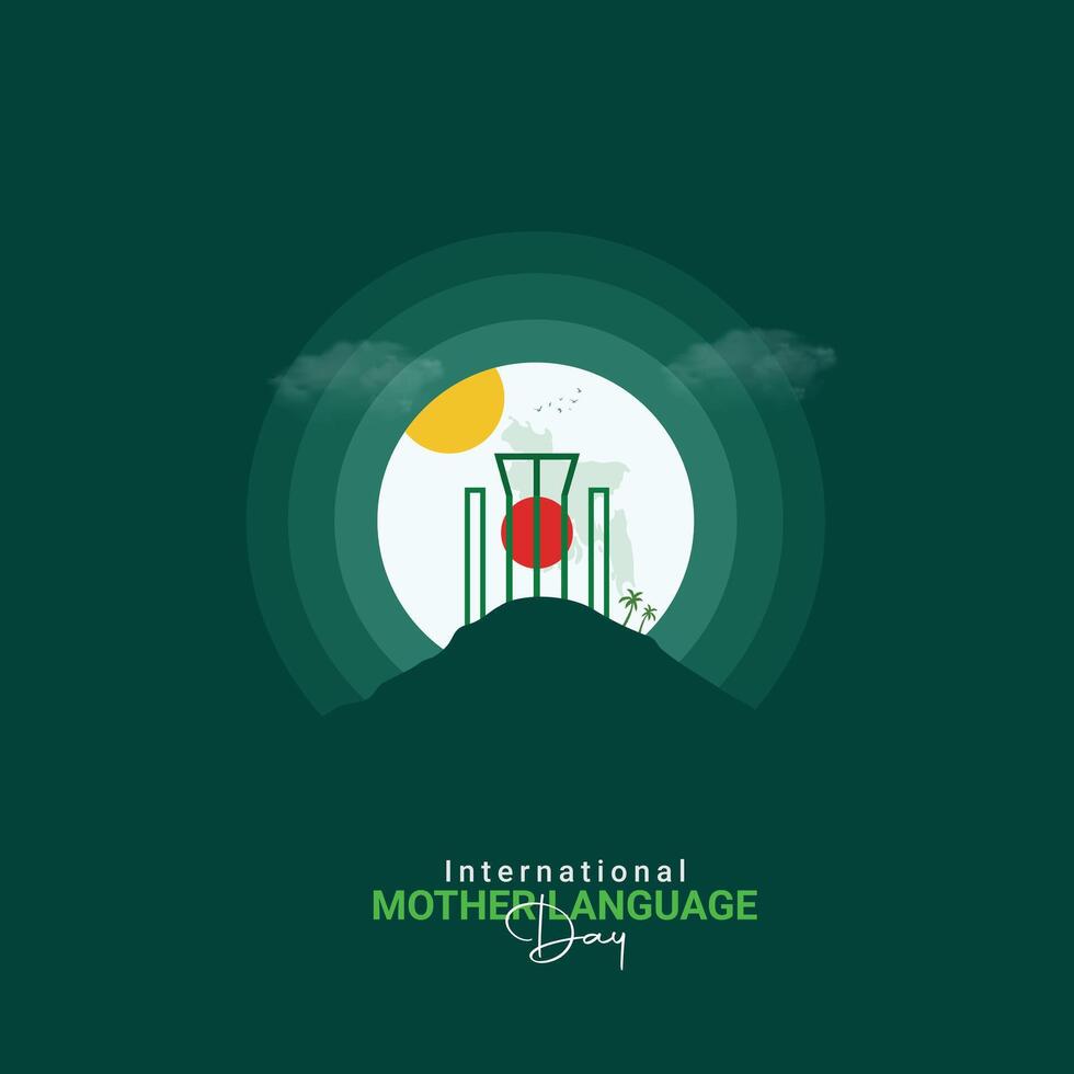 minimal 21 february international mother language day design social media post banner vector