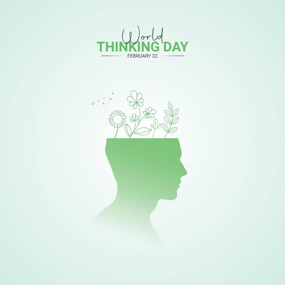 World Thinking Day Design Template Background vector