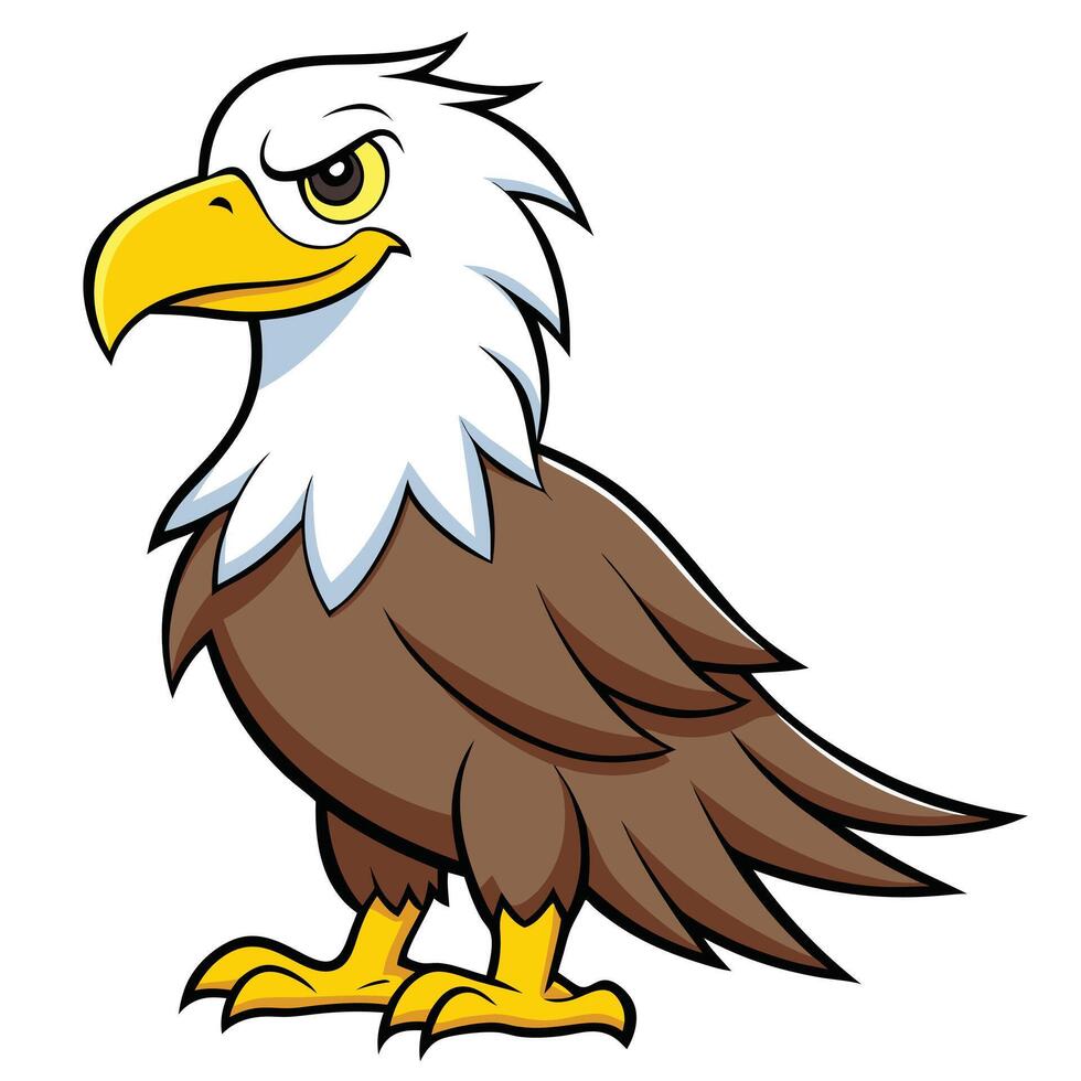 Cartoon bald eagle vector