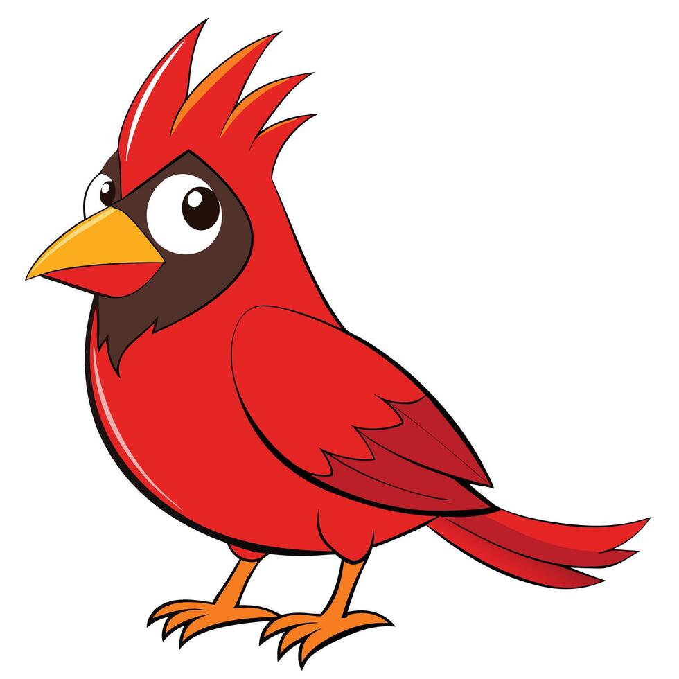 Cartoon cardinal bird vector