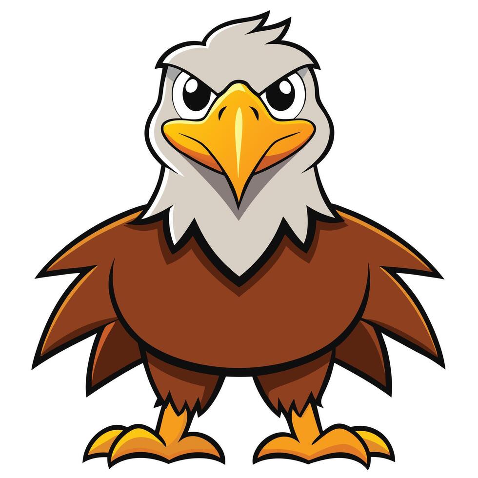 Cartoon bald eagle vector