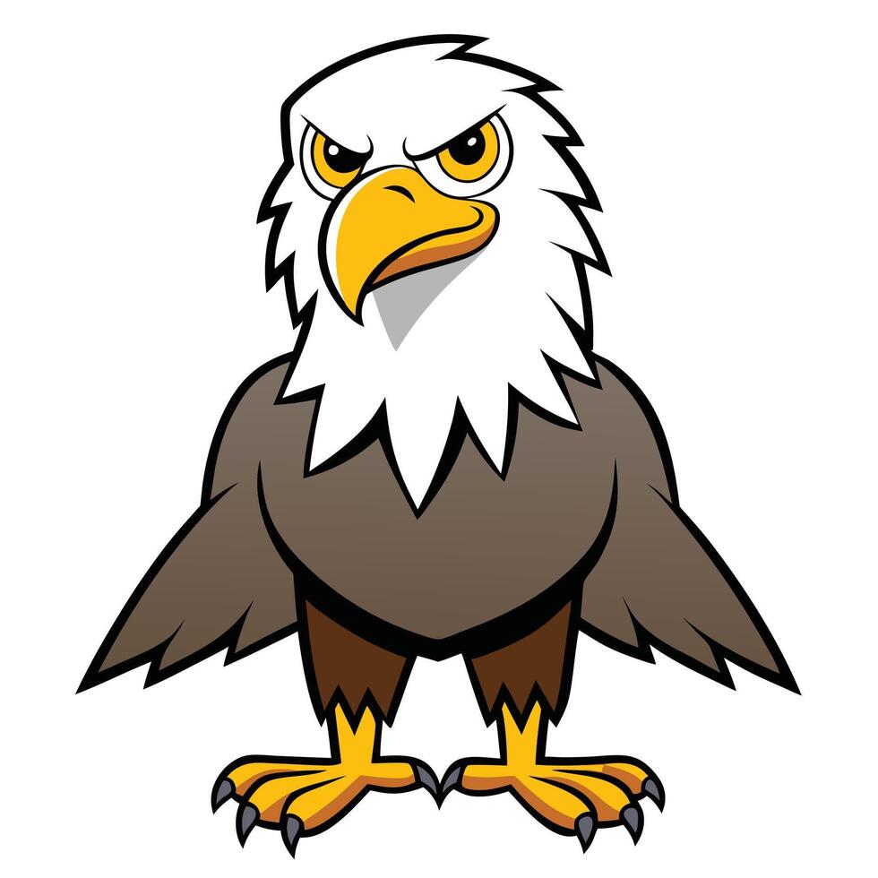 An angry bald eagle vector