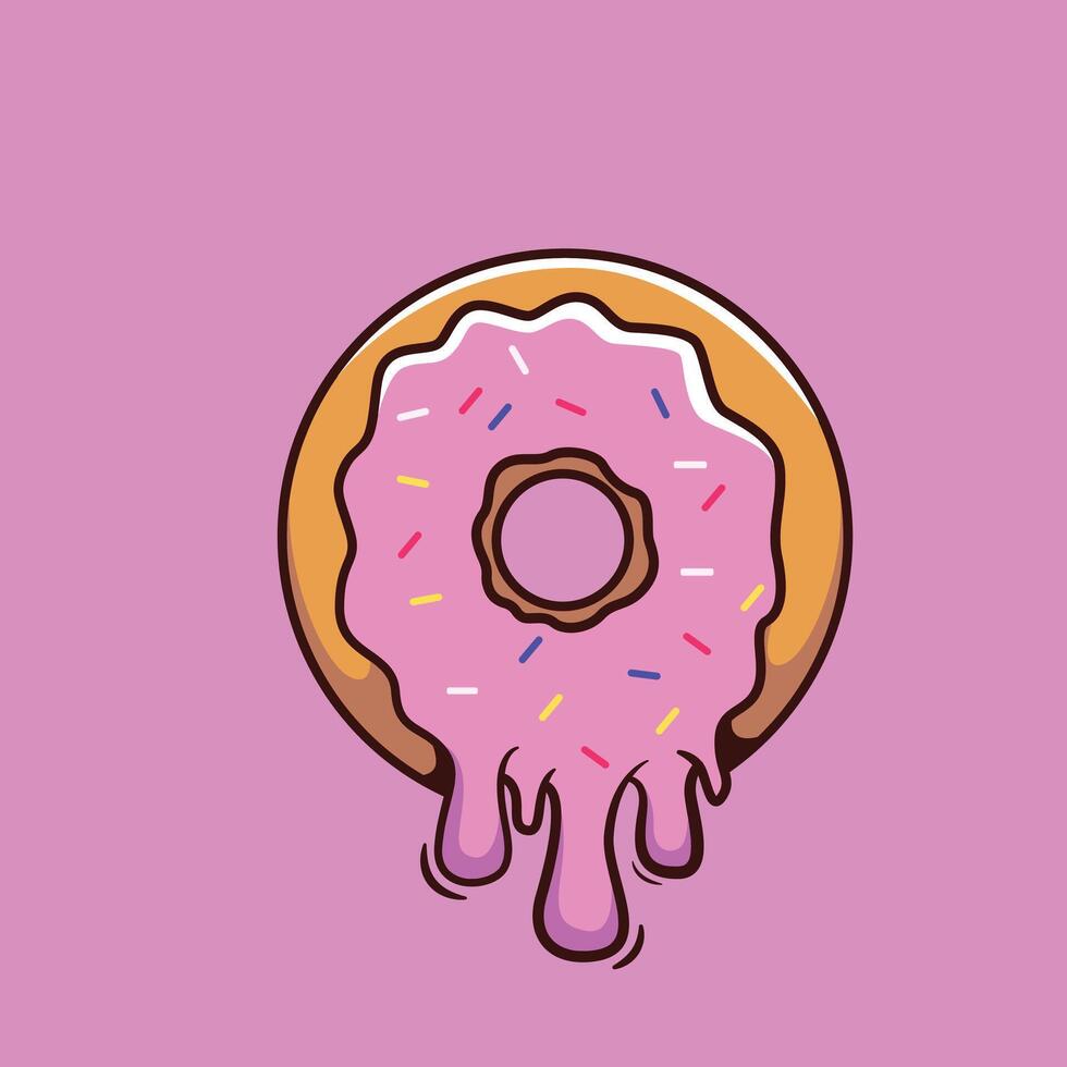Delicious donut illustration vector