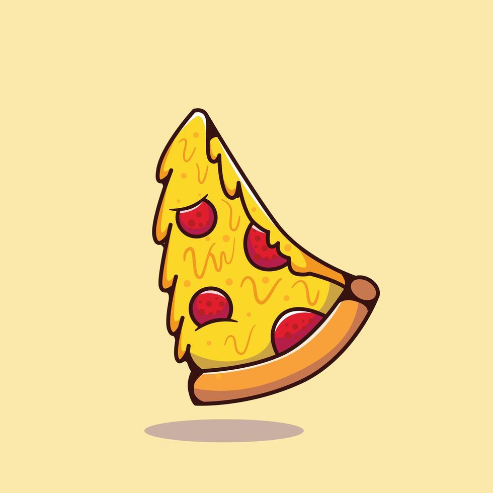 Delicious pizza illustration vector