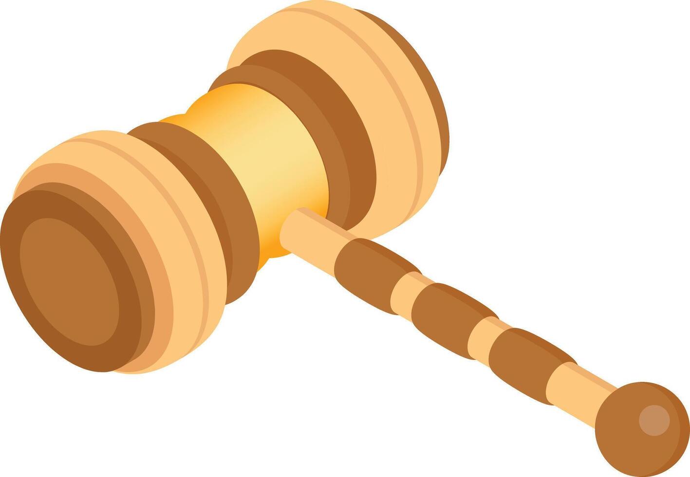 Isometric Gavel Icon vector