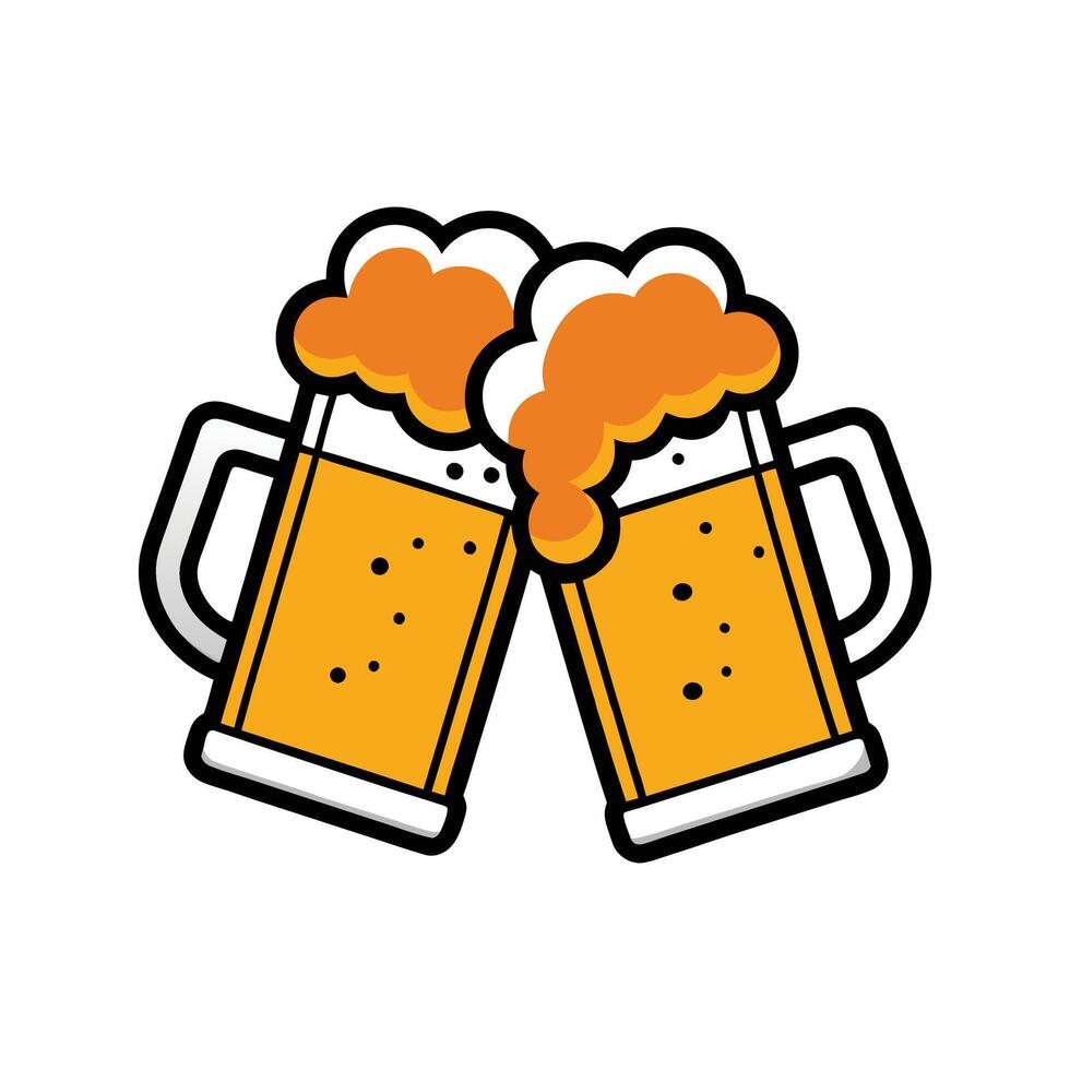 Minimal Beer Mug Silhouette Icon - Perfect for Bar and Brewery Designs vector