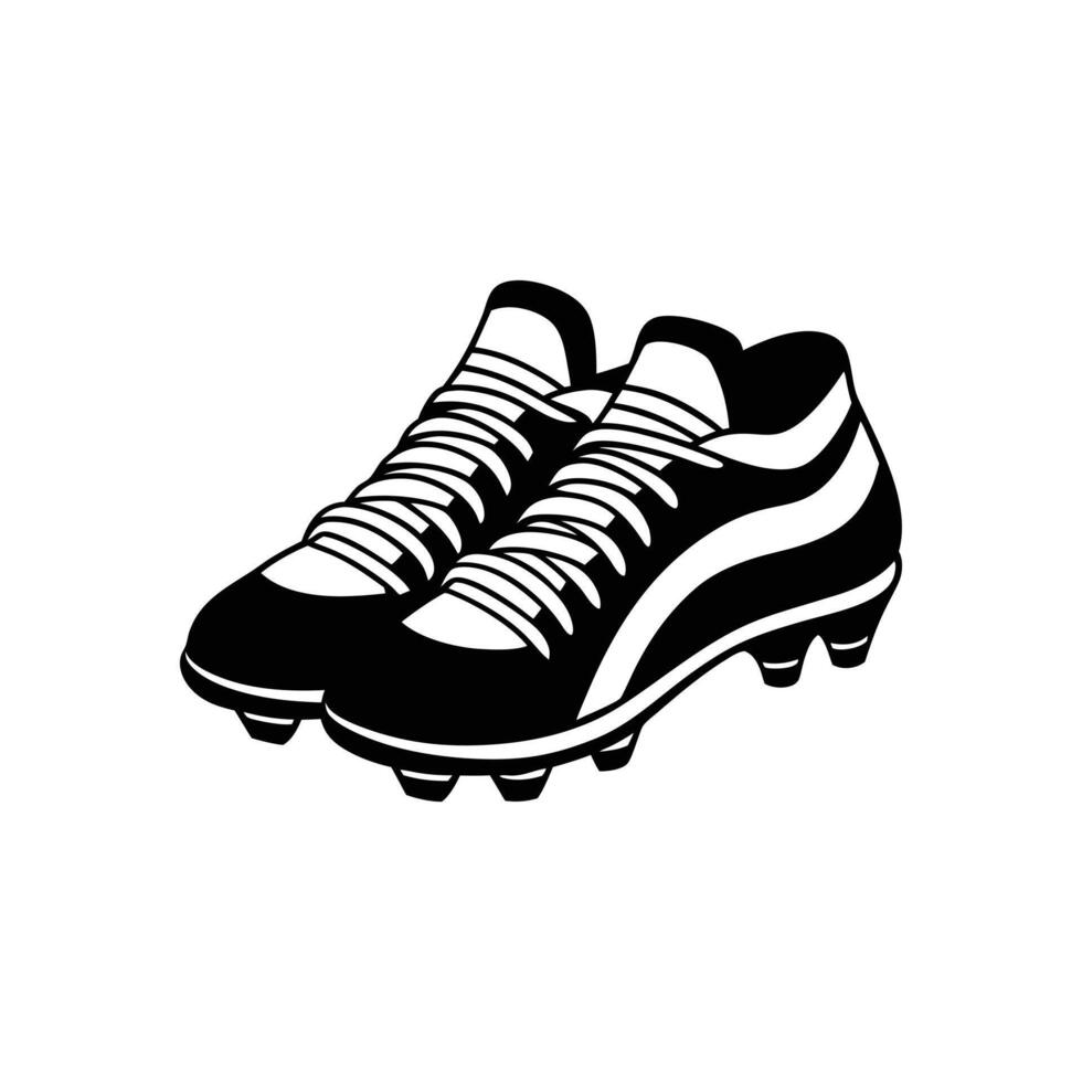 Modern Sneakers Shoes Silhouette Isolated on White Background vector