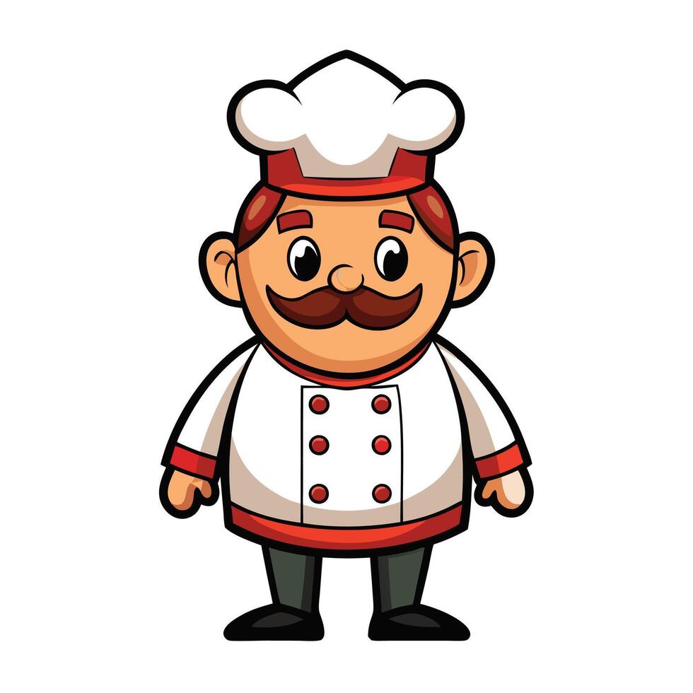 chef cartoon character illustration vector