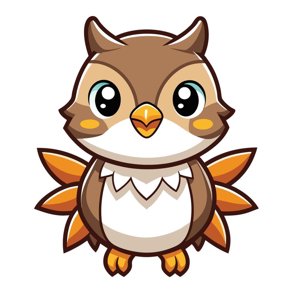 an owl with big eyes and a big beak vector