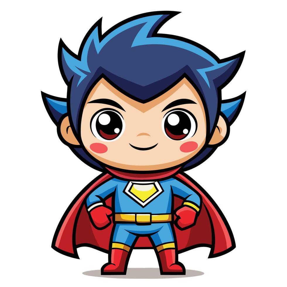 superhero boy illustration vector