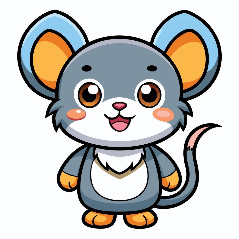 cartoon mouse character illustration vector