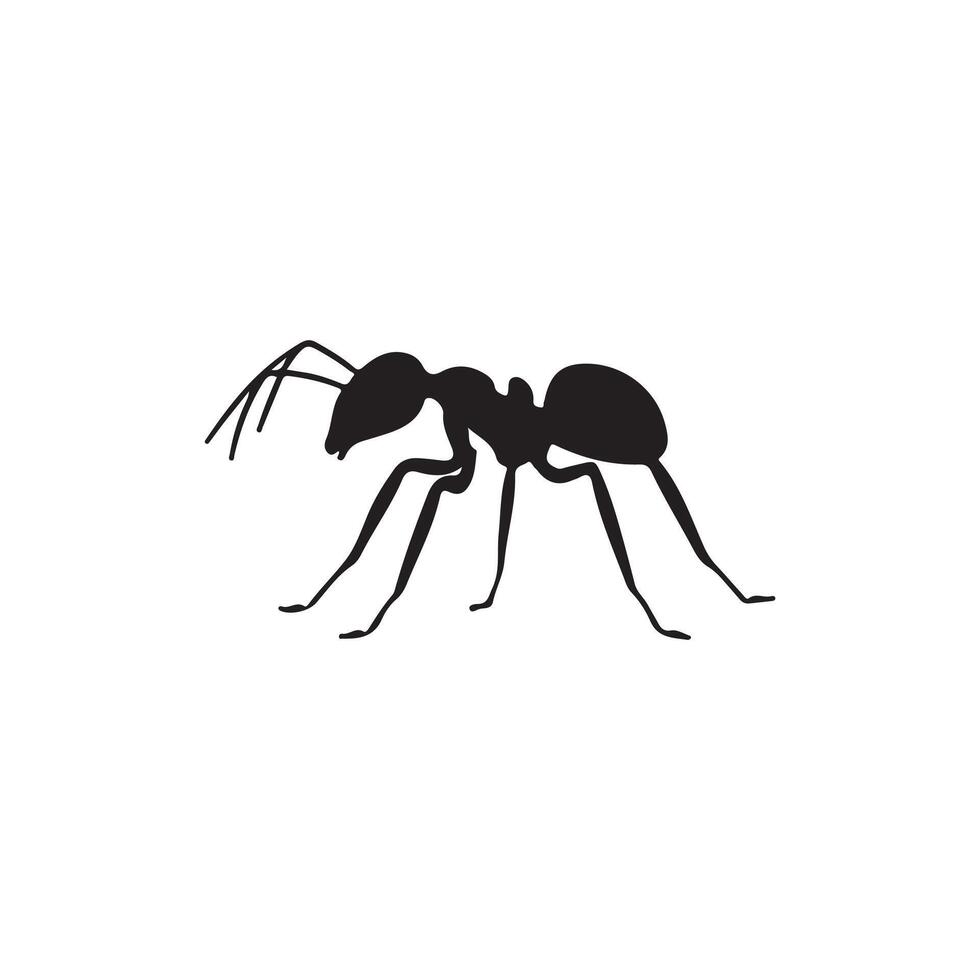 Simple Ant silhouette Style with Design vector