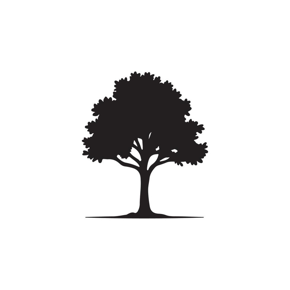 Tree silhouette Style with white background design vector