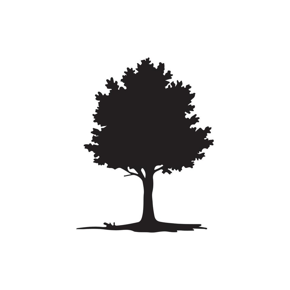 Tree silhouette design template vector