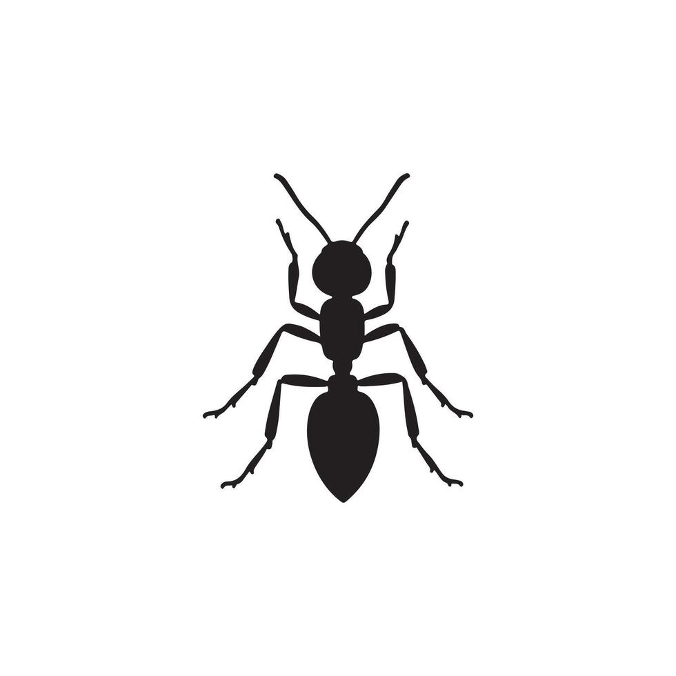 Simple Ant silhouette Style with white background vector