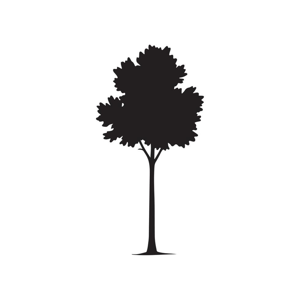 Tree silhouette Style with white background vector