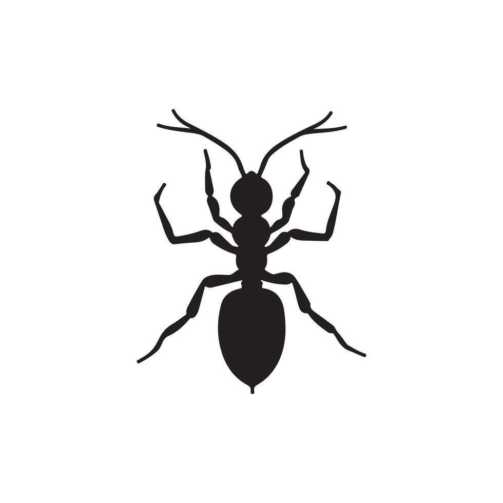 Creative simple Ant silhouette Style with background vector