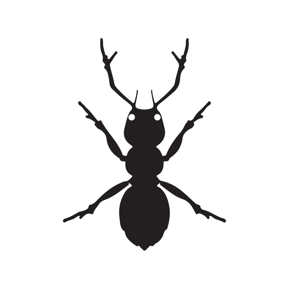 Creative simple Ant silhouette Style with white background vector