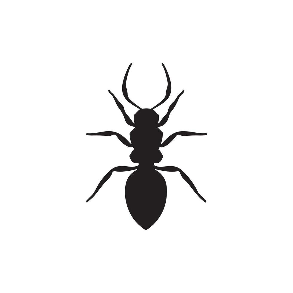 Simple Ant silhouette Style with background vector