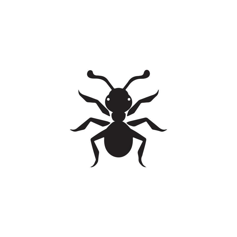 Simple Ant silhouette Style white background vector