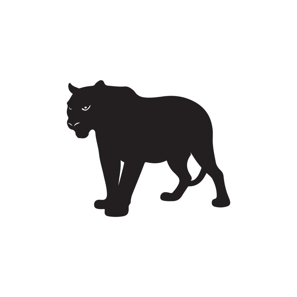 Simple Bengal Tiger silhouette Style background vector