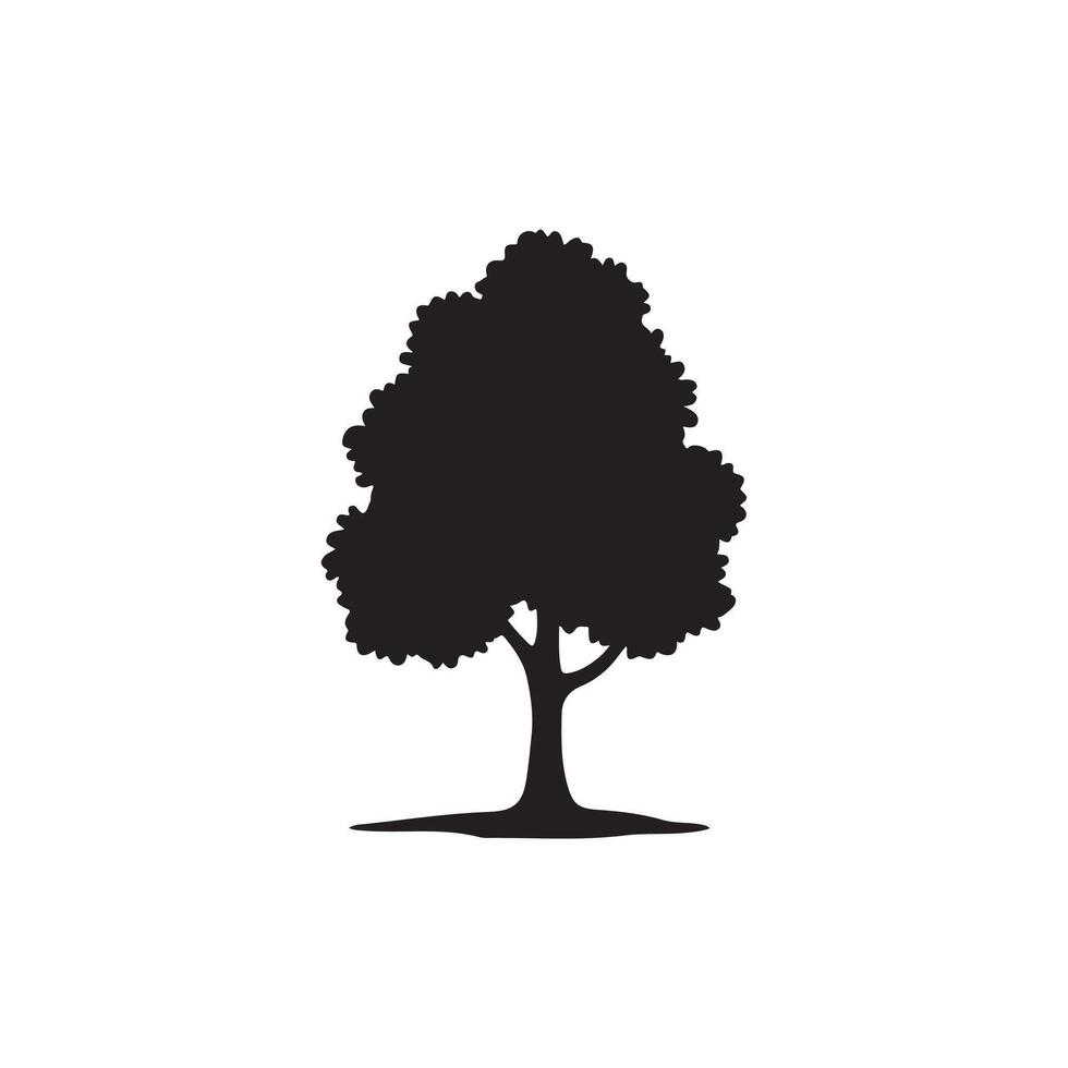 Tree silhouette Style with white design vector