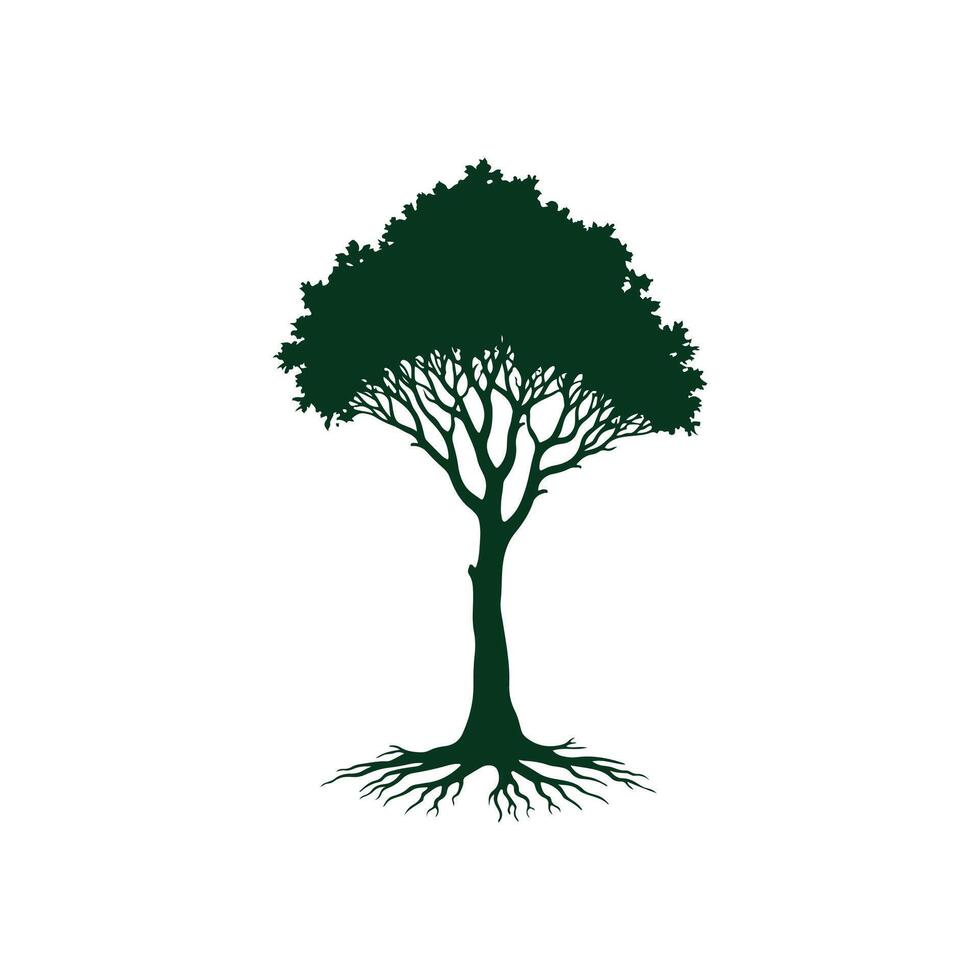 Simple Tree silhouette Style design vector